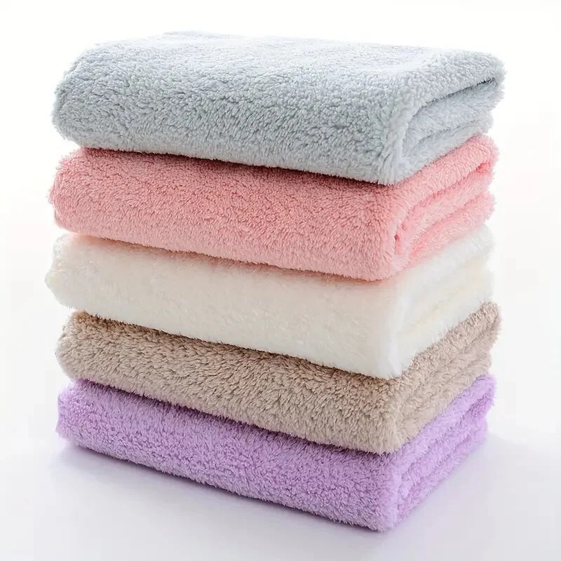 HIWI-Solid Color Towels - Ultra Absorbent & Quick Dry, Premium Soft & Skin-Friendly for Face/Body, Ideal for Home/Travel/Gym, Perfect for Seniors/Kids/Pregnant Women 