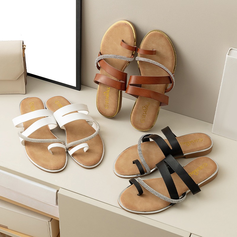 Women's Flat Sandals, Breathable Summer Beach Flats, Comfortable And Stylish Outdoor Sandals