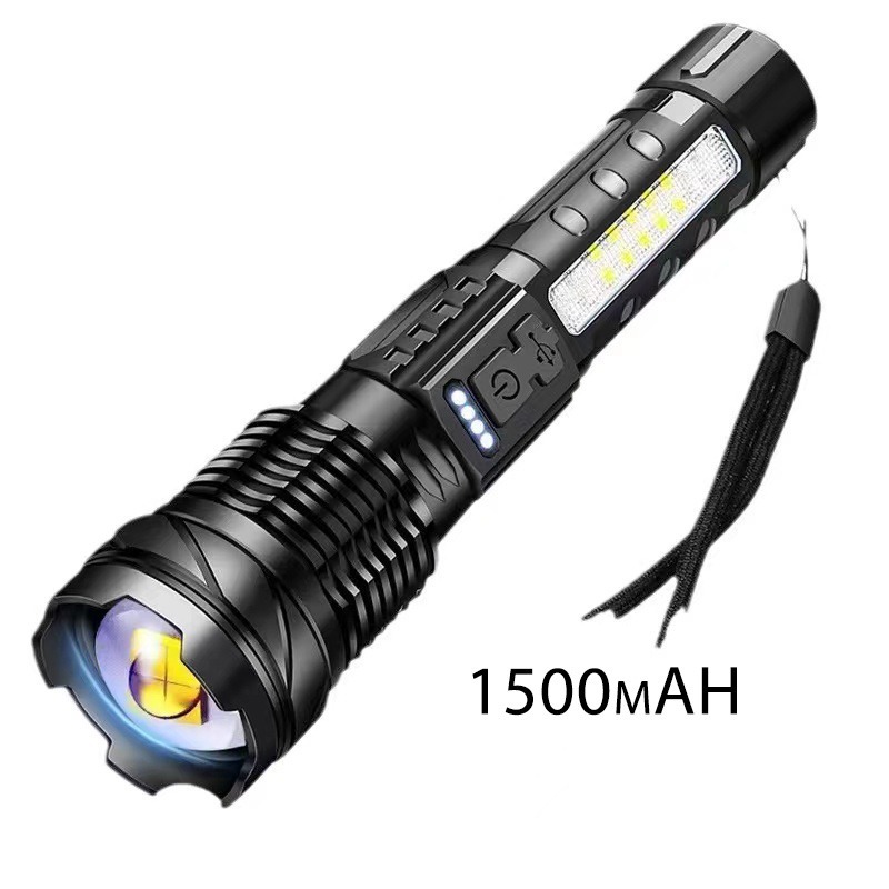 Super Bright Multi-functional Flashlight: A Must for Outdoor Exploration and Rescue, Portable, Durable and Available in Multiple Types. Aluminum alloy + ABS material