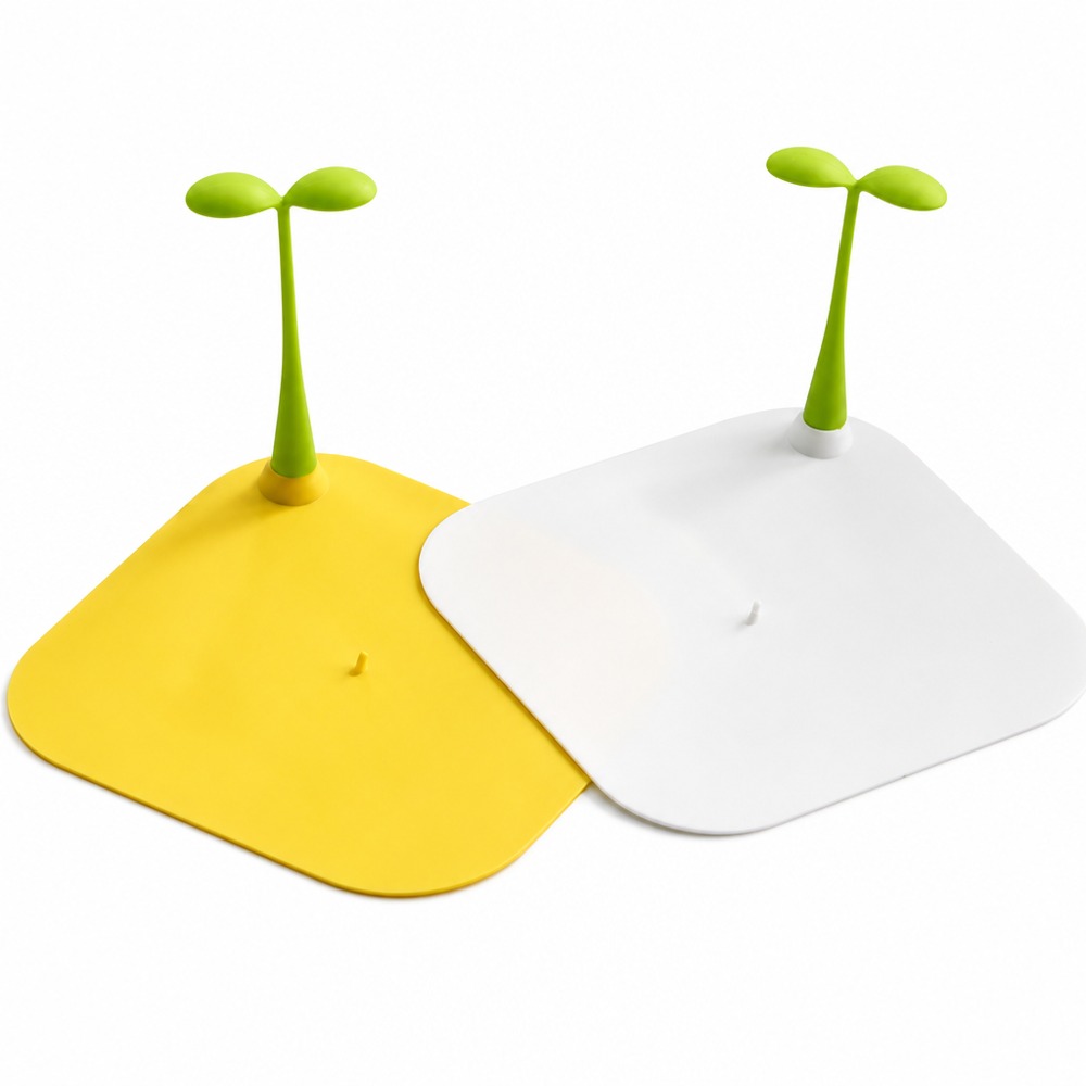 Bean Sprout Shaped Silicone Floor Drain Seal Mat, Odor & Insect Proof Drain Cover, Bathroom Sewer Anti-Return Odor Essential.