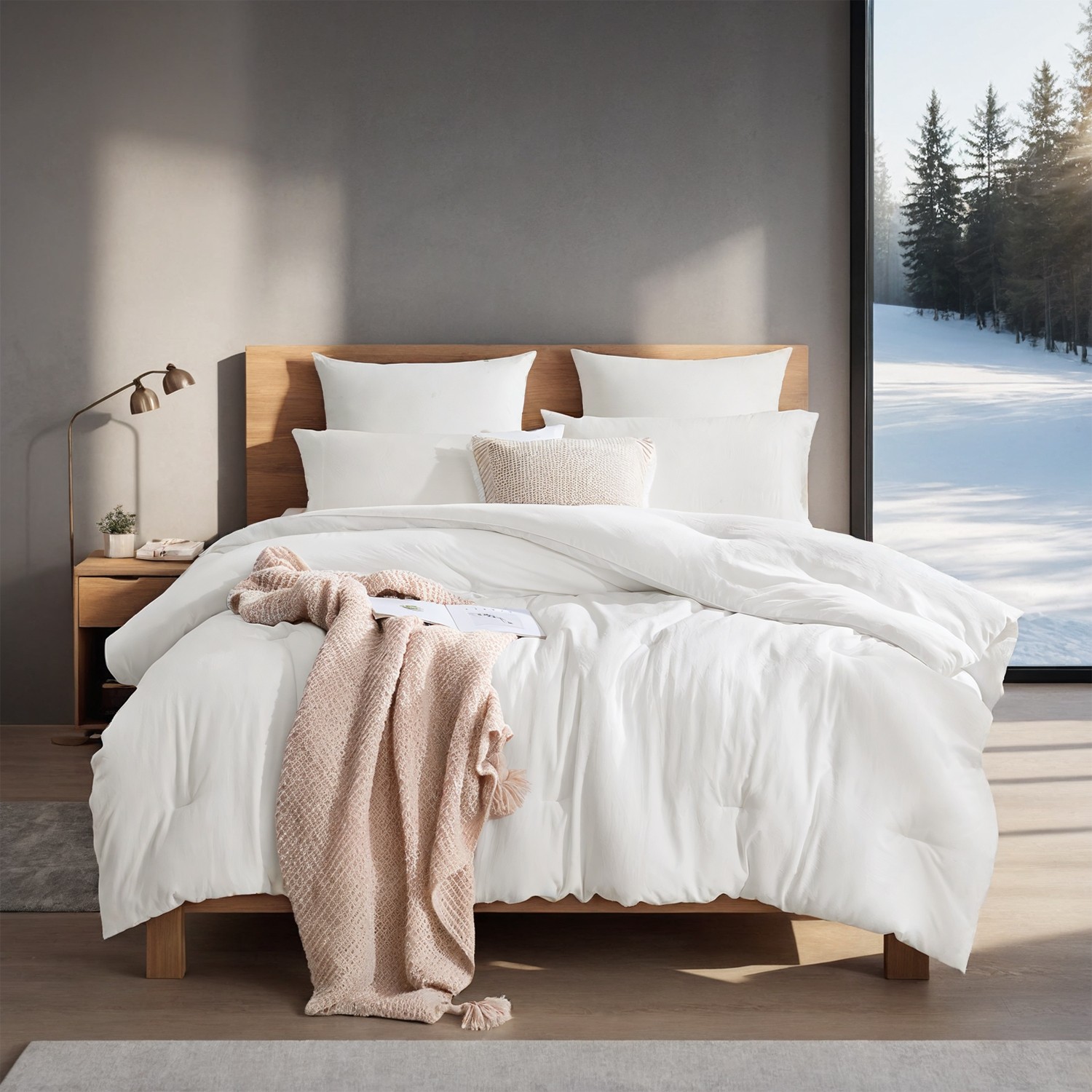 2PCS 100% Polyester Brushed Single Duvet Insert: Soft & Skin-Friendly Touch, Warm & Breathable Without Stuffiness, Comfortable & Practical for Home & Dorm Use