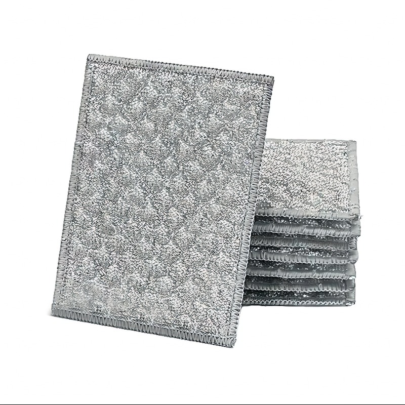 Bubble Cotton Scrub Sponge for Dishes - 5 Pack | Super Absorbent & Quick-Dry | Non-Scratch Cleaning Pads for Kitchen, Pots & Pans