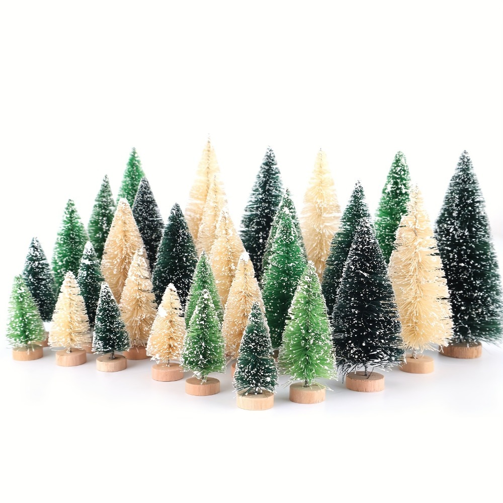 Mini Christmas Tree Decor - Eco-Friendly Small Holiday Decorations for Office, Dorm & Kids Room, Non-Fading Festive Tabletop Tree with Creative Design