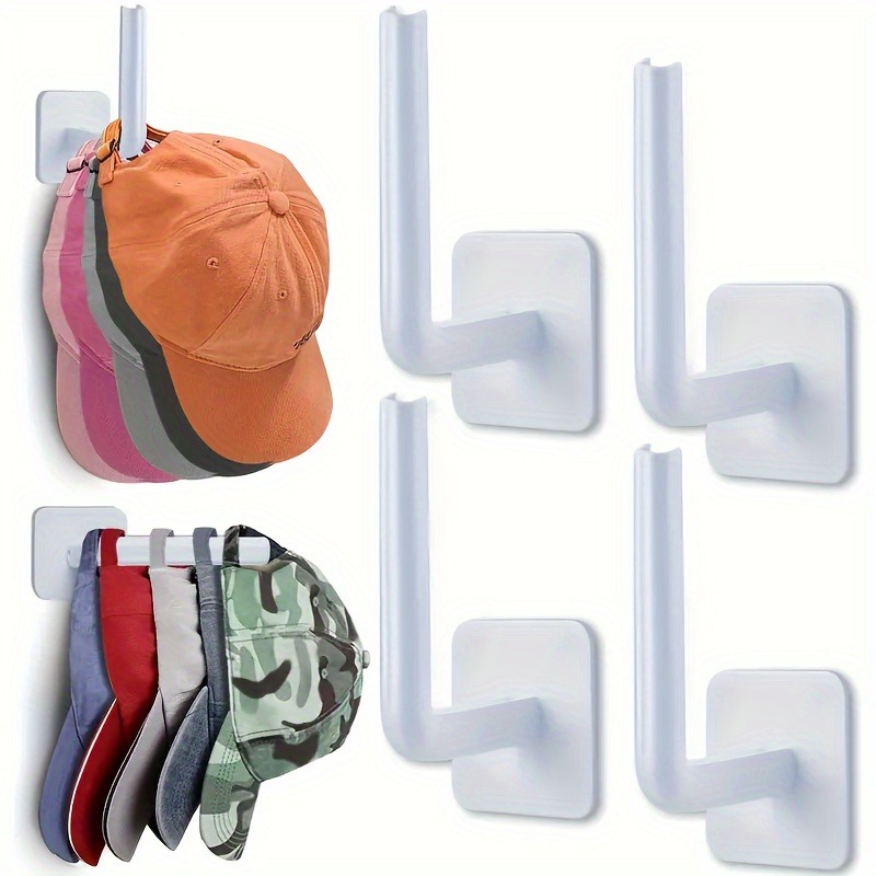 4-Pack Decorative Wall Hooks - Multi-Purpose Hanging Hooks for Clothes, Bags & Kitchenware, Space-Saving & Stylish Home Organization