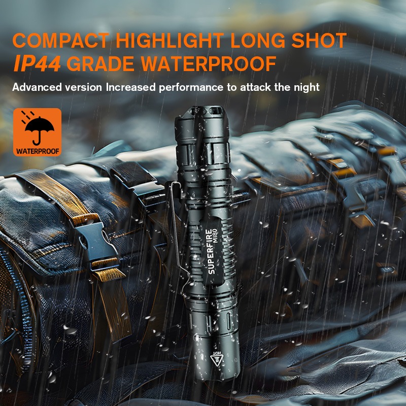 Tail switch design Portable Flashlight LED Mini Flashlight Multiple Waterproof for Camping Hiking Walking Daily Use