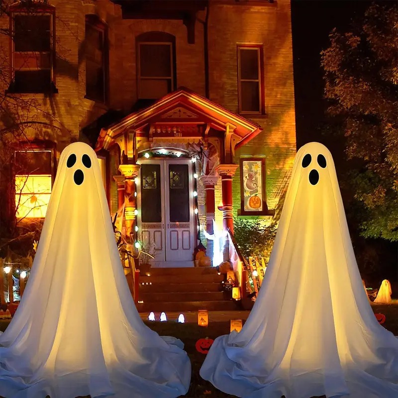 2-Piece Set Halloween Ghost Yard Decorations - Spooky Outdoor Decor for Gardens, Porches and Parties