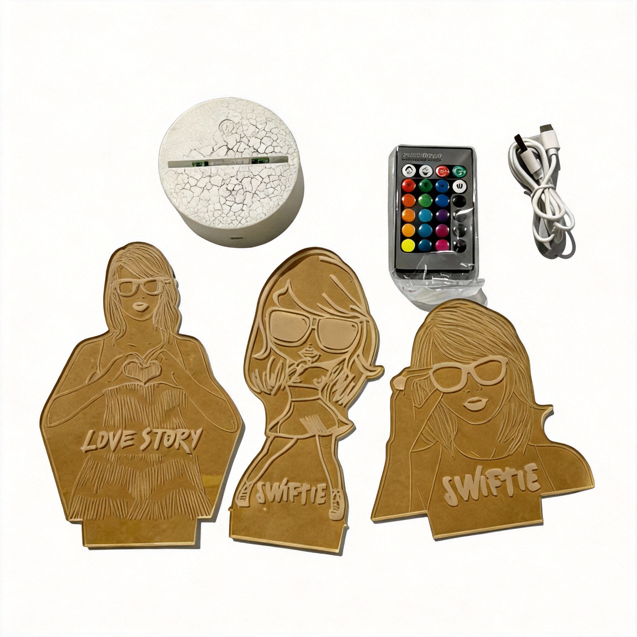 3D Hologram Light, Cool Night Light, Dimmable with 16 Colors Smart Touch Control and Remote Control Included