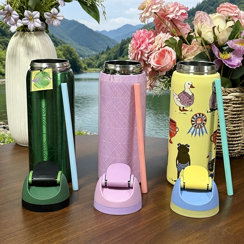 304 stainless steel outdoor sports water bottle, food-grade material ensures safety and durability. It is portable and leak-proof, suitable for daily outings, mountain climbing, fitness and other occasions.