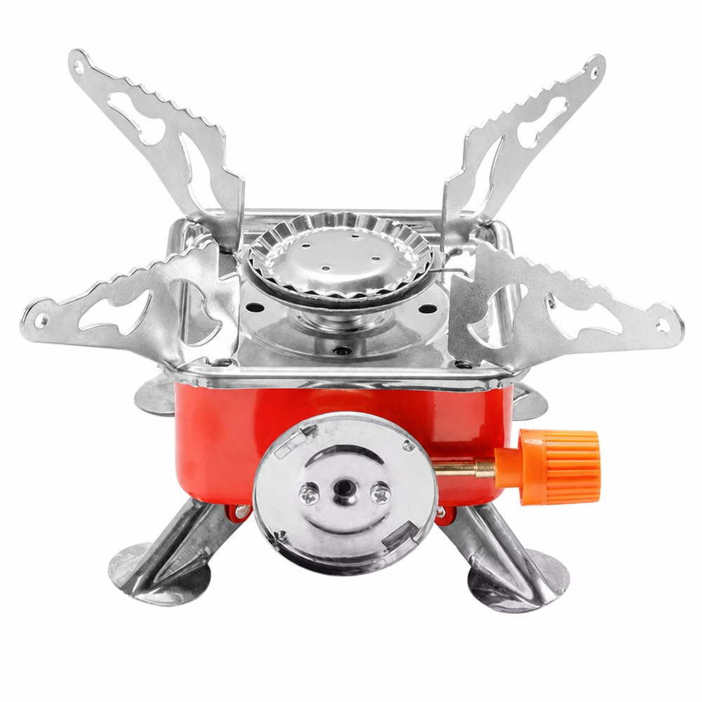 Mini Portable Camping Gas Stove with Adjustable Flame Control, Compact Foldable Stand for Outdoor Picnic & Camping Cooking