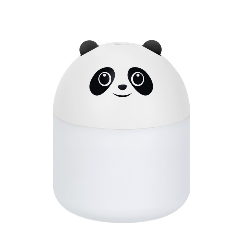 Cute Panda Humidifier - 250ml Ultrasonic Cool Mist Humidifier for Bedroom & Office, Quiet Operation with Night Light (Auto Shut-Off, BPA-Free, Easy to Clean)