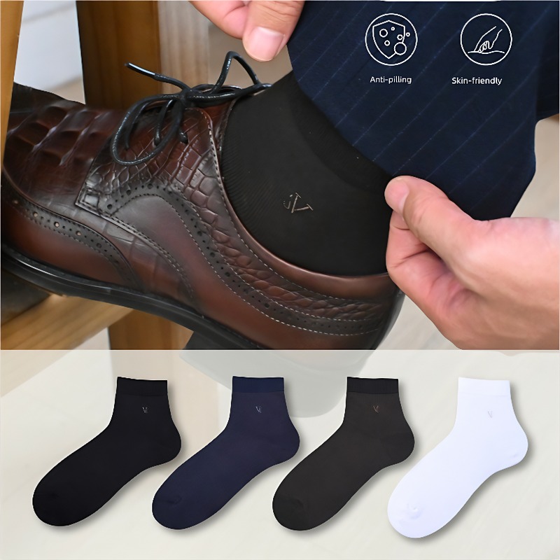 Men's Dress Socks for Business & Commuting - Moisture-Wicking & Odor-Resistant - Cotton/Blend Formal Socks