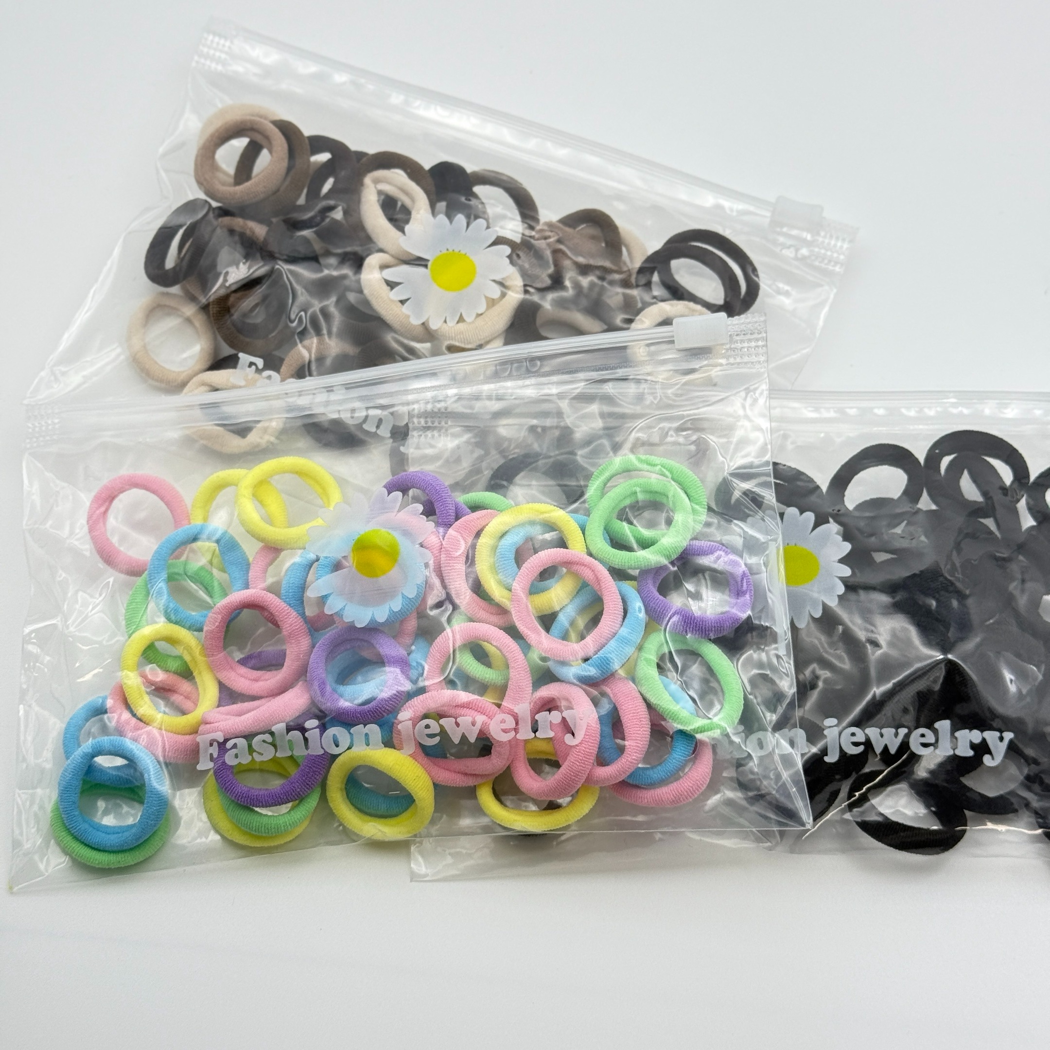 Hair Elastics Pack Fashion Hair Ties for Music Festival Dance Rehearsal Daily Styling Ponytail Holder Hair Accessories