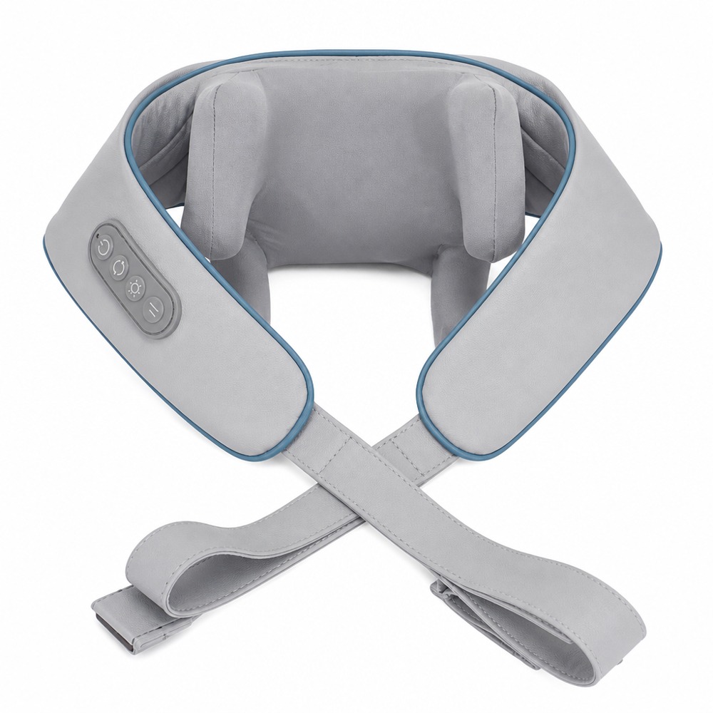 Heated kneading massage shawl, multi-mode imitated human hand massager for neck, shoulder and back