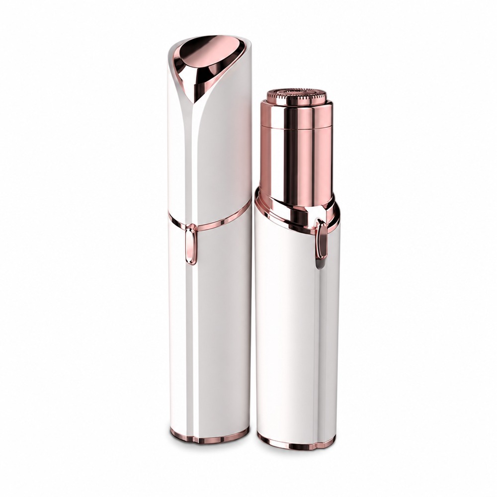 Lipstick shaped rechargeable mini hair remover, portable silent electric trimmer for women facial body hair