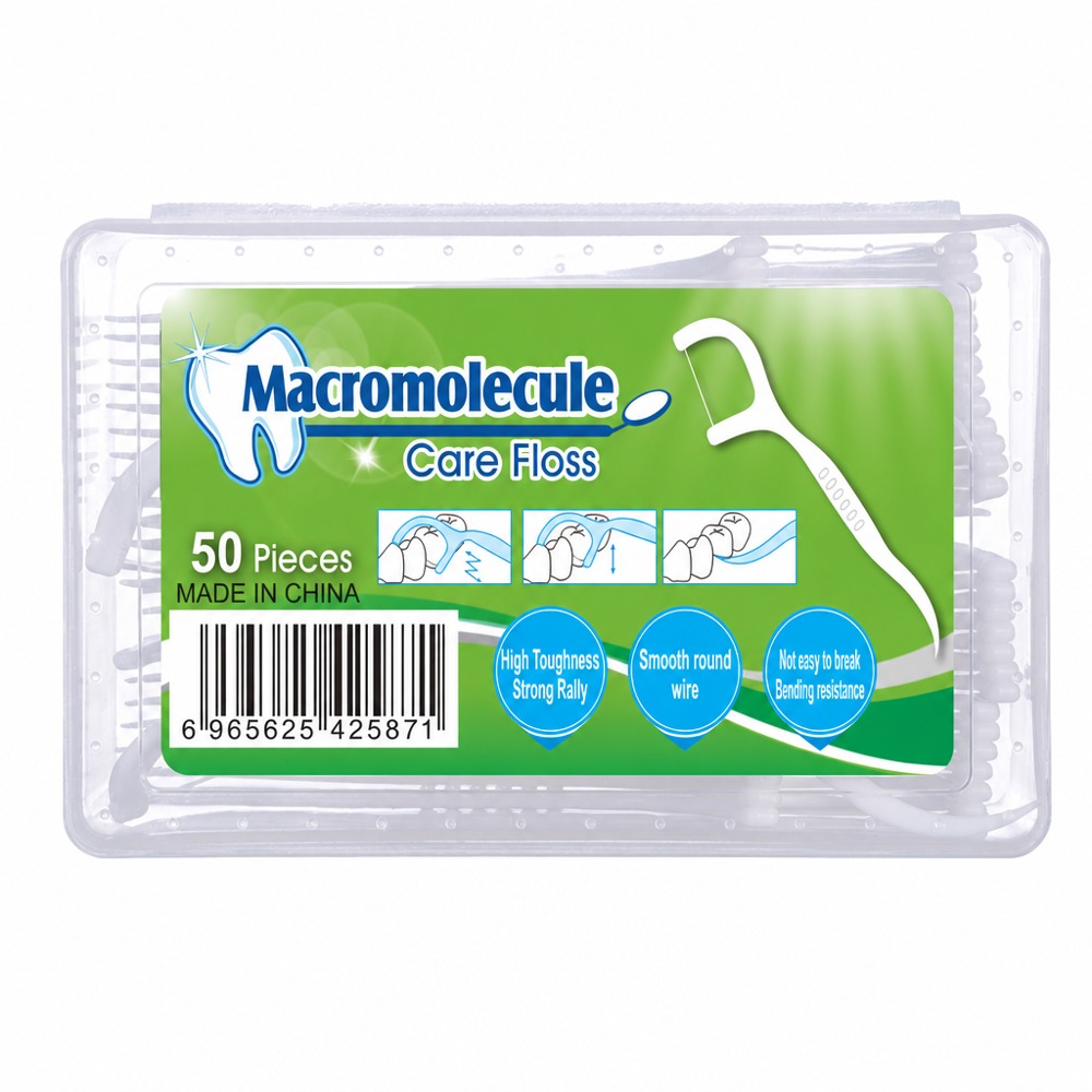 Disposable Portable Dental Floss Picks, High Tensile Strength & Toughness, No Fraying, Smooth Round Floss Gentle on Enamel, Must-have Oral Care Tool for Home & Travel