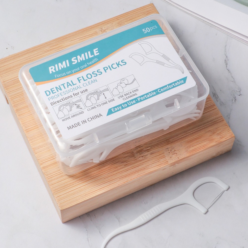 50-count Floss Sticks with Sealed Storage Box. Ultra-slim And Smooth, with Advanced Cleaning Technology, The Floss Stick Is Suitable for Oral Care, And The Floss Does Not Break Or Wear. Portable Disposable Floss Stick, A Must-have for Daily Travel