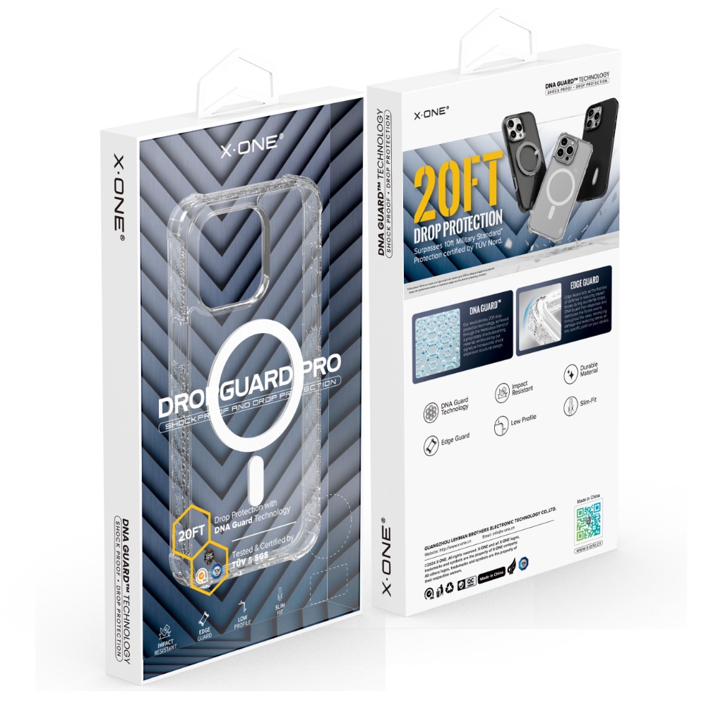 X-ONE Magnetic Clear Phone Case for iPhone Pro - Ultra-Thin Transparent Cover with MagSafe Compatibility, Anti-Yellowing & Shockproof Protection (Compatible with iPhone 14/15 Pro)