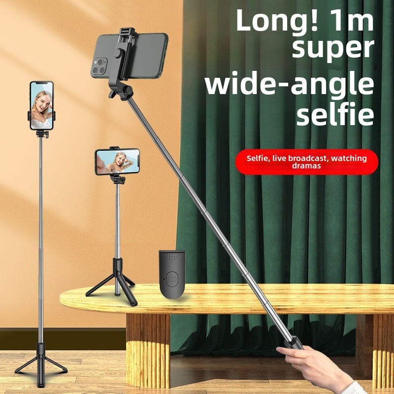 Universal Phone Tripod Stand with Remote - Compatible with iPhone 16/15/14/13 & Android, Portable & Stable for Travel & Selfies