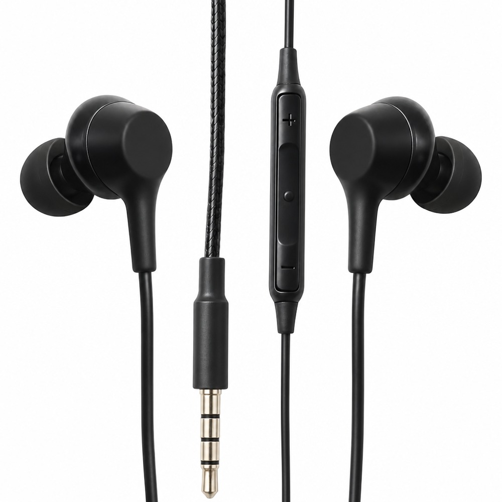 S8 JBL wired in-ear earphones with 3.5mm plug, inline remote & mic for volume adjustment and calls, rich bass sound, durable braided cable, compatible with most 3.5mm jack phones.