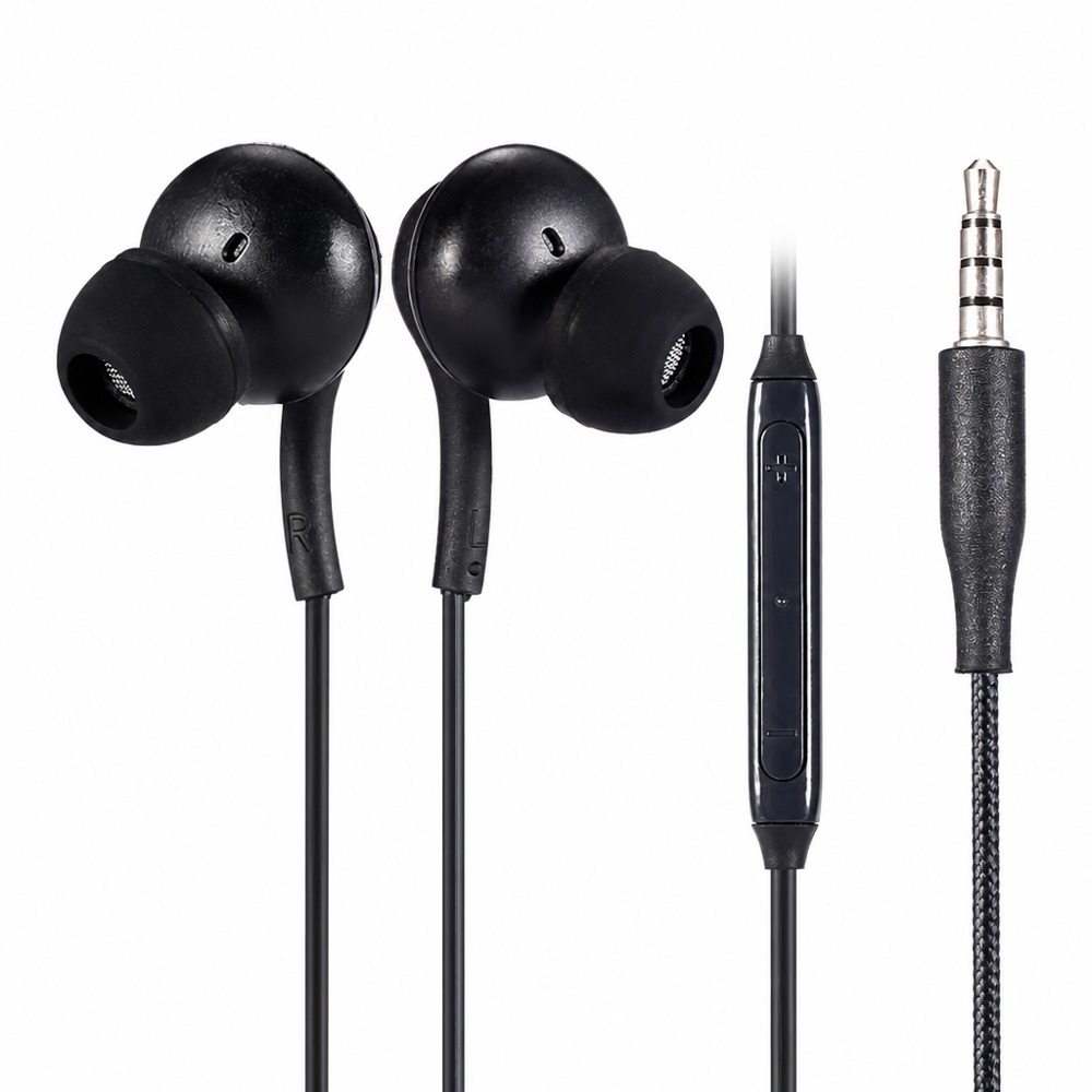 S8 MOTO wired in-ear earphones with 3.5mm plug, inline remote and microphone for volume control & calls, rich bass, sturdy braided wire, compatible with most 3.5mm jack smartphones.