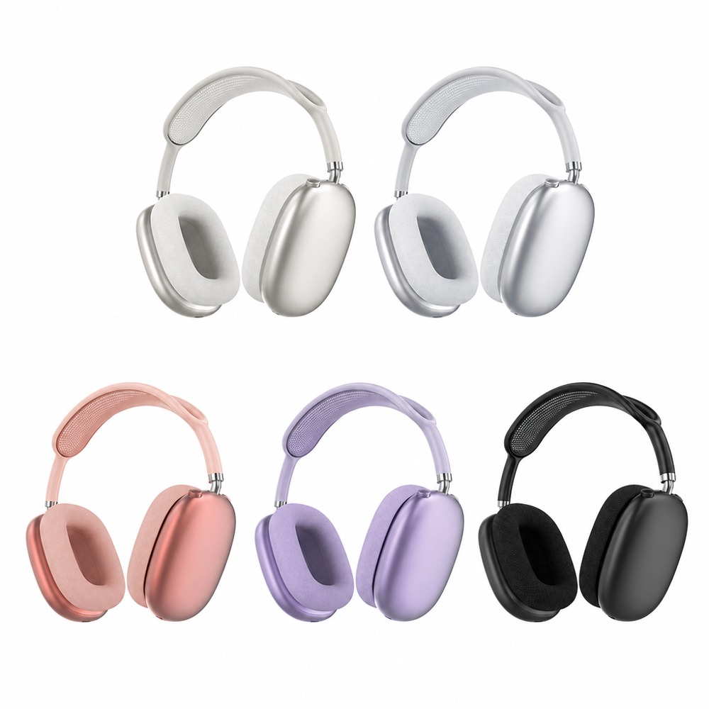 Multi-color over-ear Bluetooth headphones with soft sponge earmuffs, noise isolation, long battery life for music and gaming.