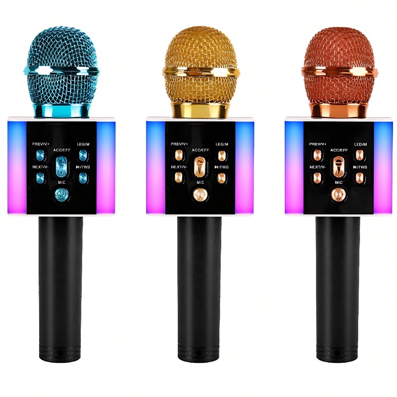 Portable Wireless Microphone - Compact Lightweight for Clear Sound Transmission, Universal for Karaoke, Recording, Live Streaming