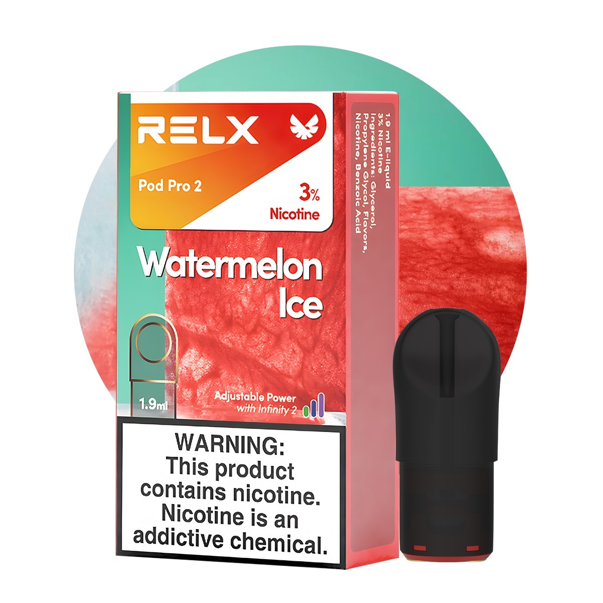 RELX Pod Pro 2 Overseas Standard Edition Cartridge (1 Piece), with a concentration of 30mg/g, is compatible with RELX series devices. Exclusively for adults, it allows you to enjoy a unique flavor.
