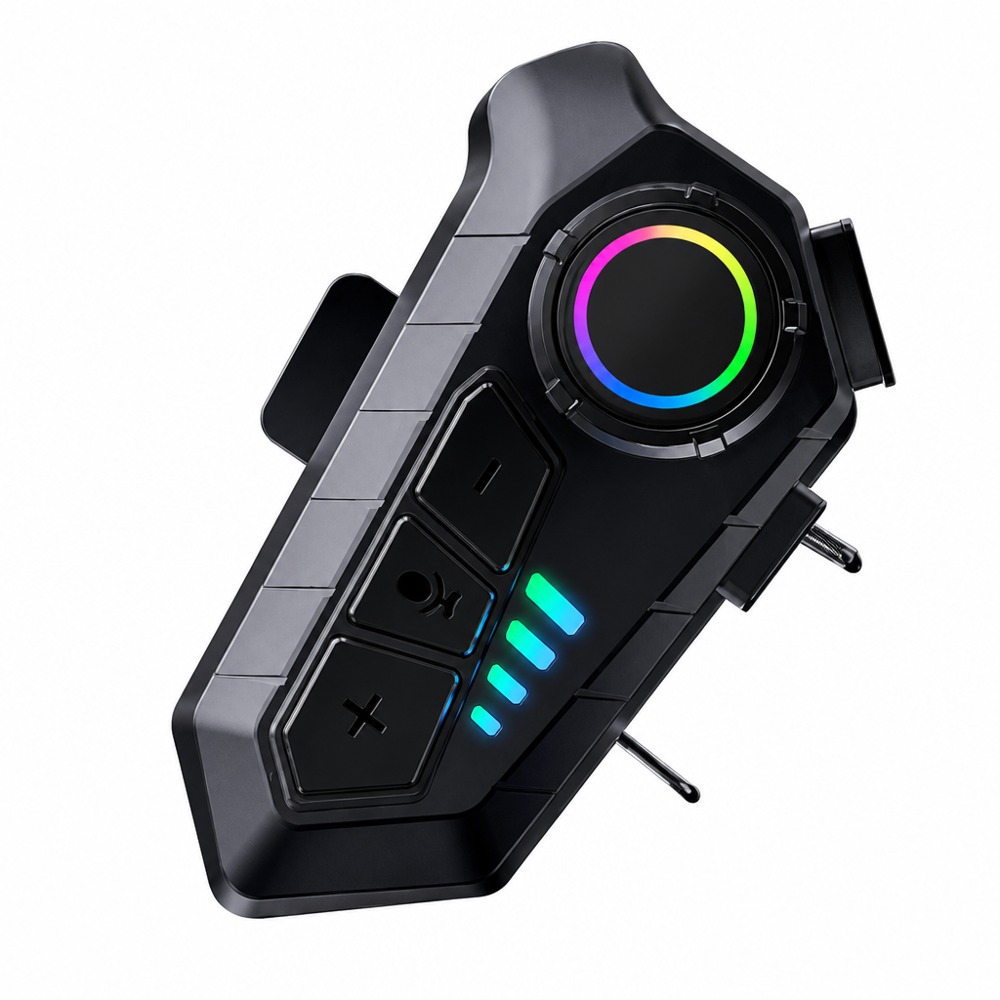 RGB 炫彩灯效 IPX6 防水摩托车头盔蓝牙骑行耳机