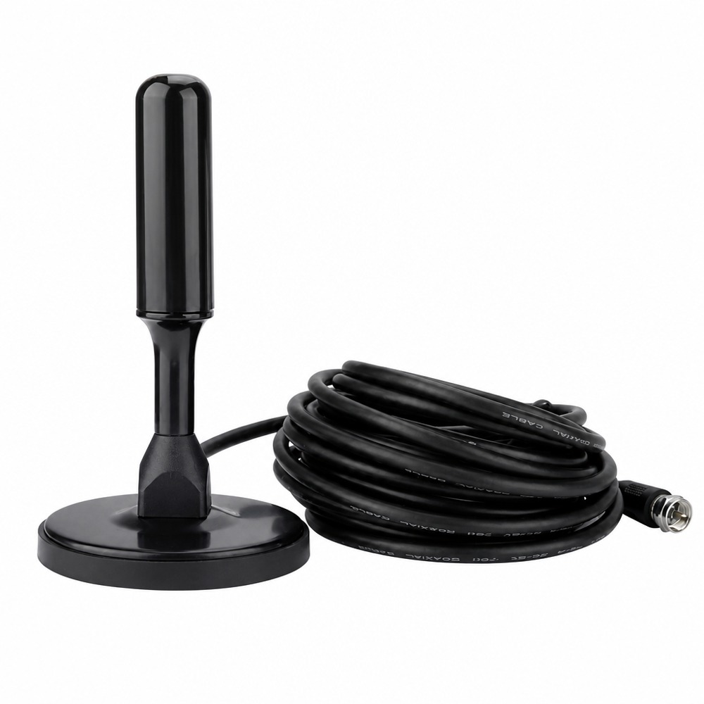 5M suction base TV antenna for indoor & car use, strong signal reception, easy installation, HD digital signal receiver