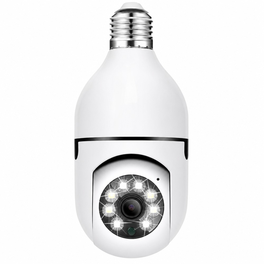 Yoosee 8177 Bulb Camera | E27 Socket | 1080P Full-Color Night Vision | 360° Rotation | Wire-Free Remote Home Security
