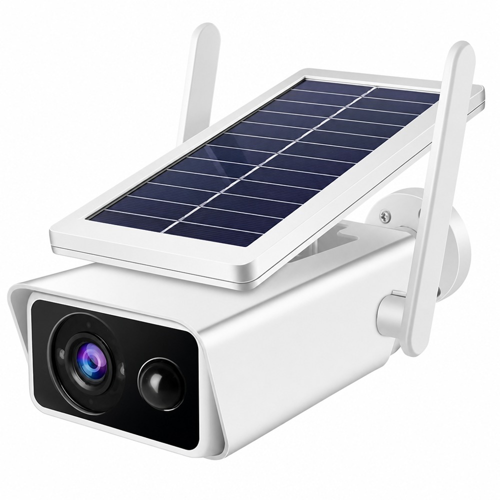 2MP Solar WiFi Security Camera, Outdoor No-Wiring Setup, HD Night Vision & PIR Human Detection, Year-Round Power Assurance