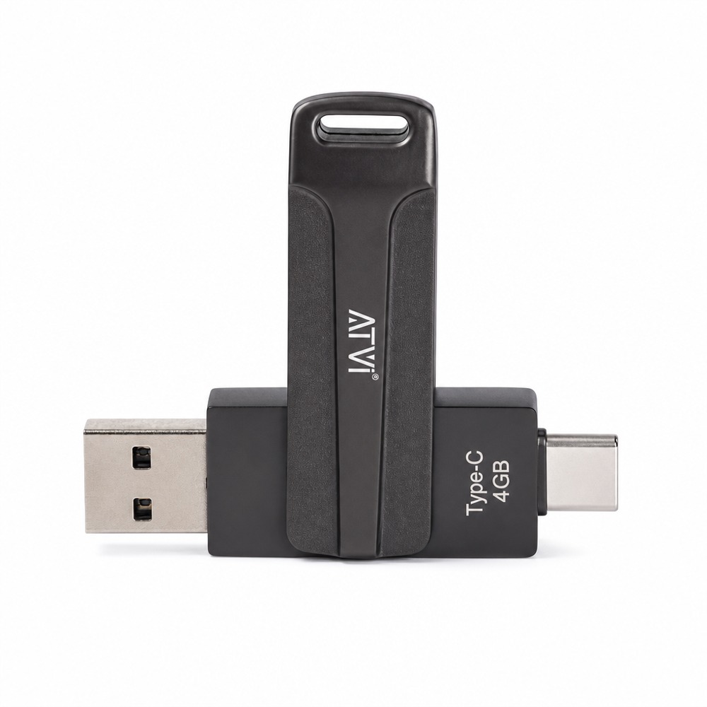 双接口 U 盘搭载 USB+Type-C 双头旋转设计
