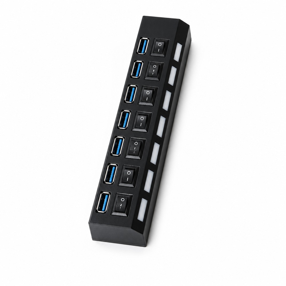 7 口 USB3.0 独立开关分控集线器