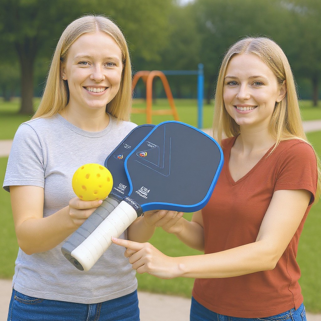 Professional Pickleball Paddle - Ergonomic grip design for comfortable handling and precise control, with carbon fiber face - Ideal for players from beginners to advanced levels.