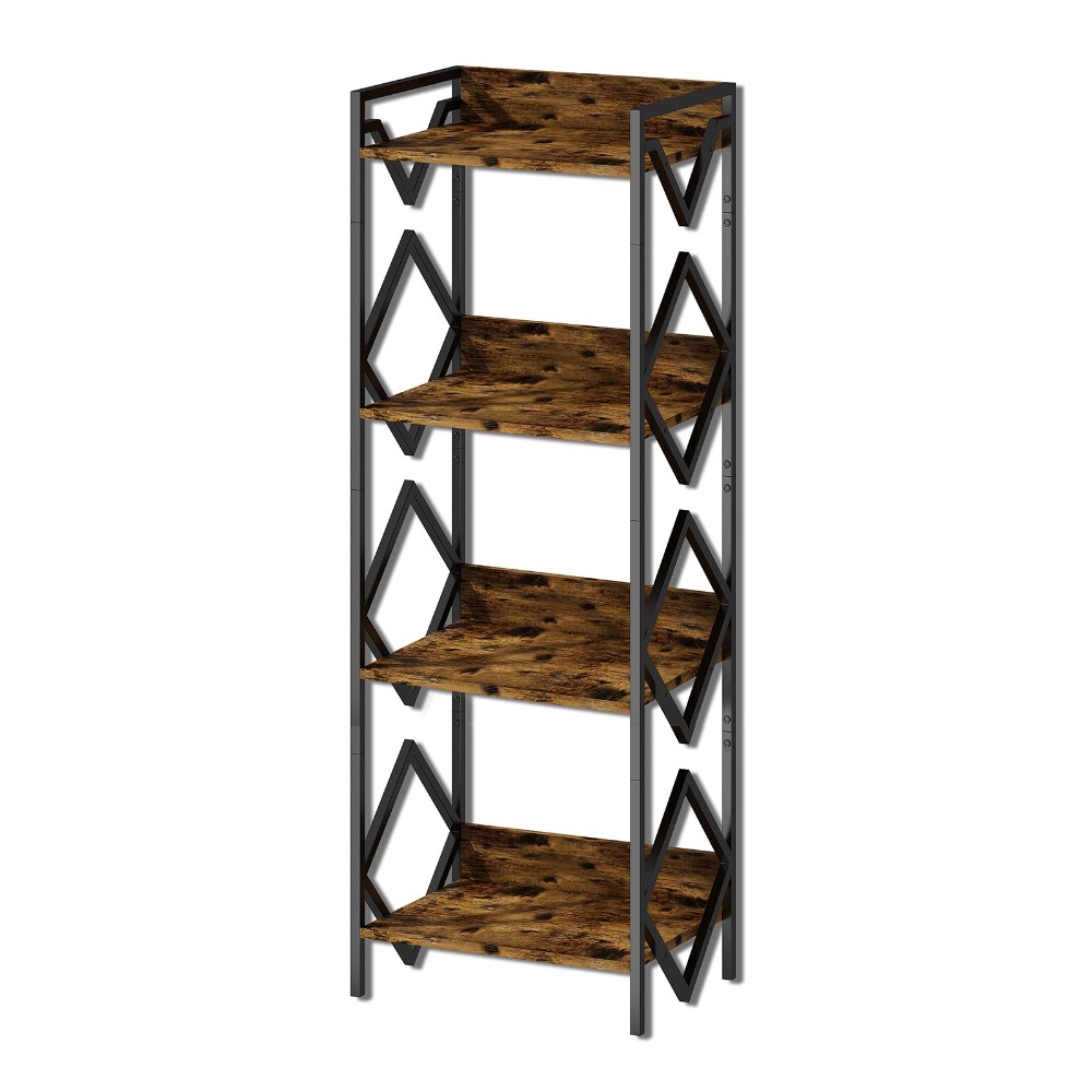 Stylish Diamond Shaped 4 Tier Side Table Multi Layer Storage Design for ...