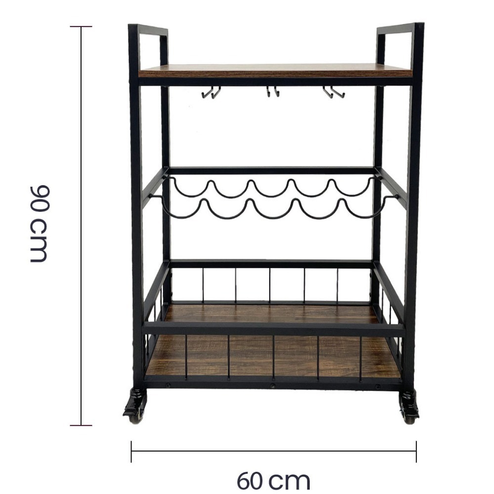 Cool black four-tier rack, suitable for both home and office use. With its multi-layer structure, it has excellent storage capacity and makes it easier to place items in an orderly manner.