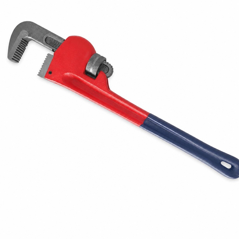 18 inch heavy duty pipe wrench 410mm, non-slip handle, sharp serrated jaw for steel pipe plumbing repair