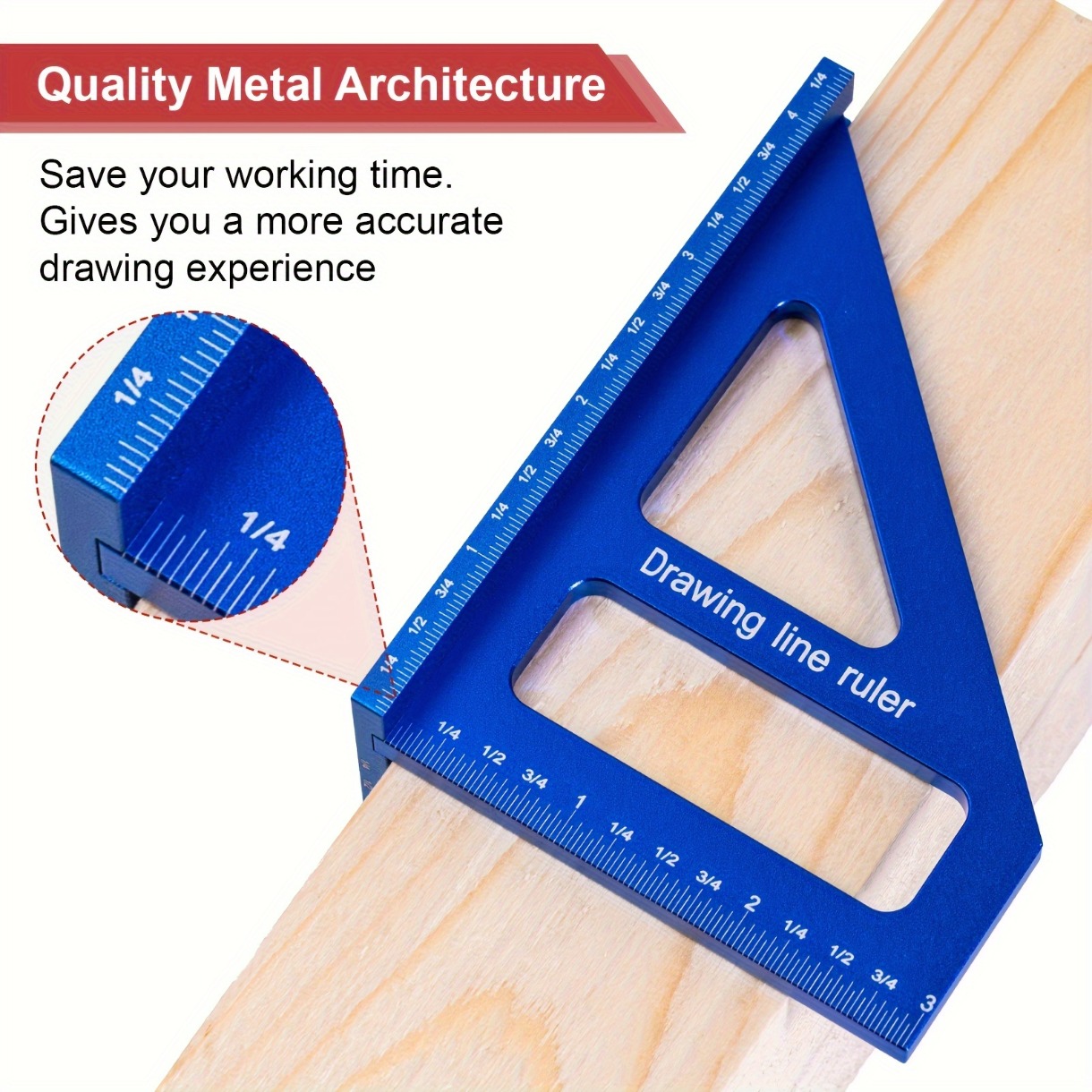 Professional Right Angle Ruler - Multi-Functional Measuring Tool for ...
