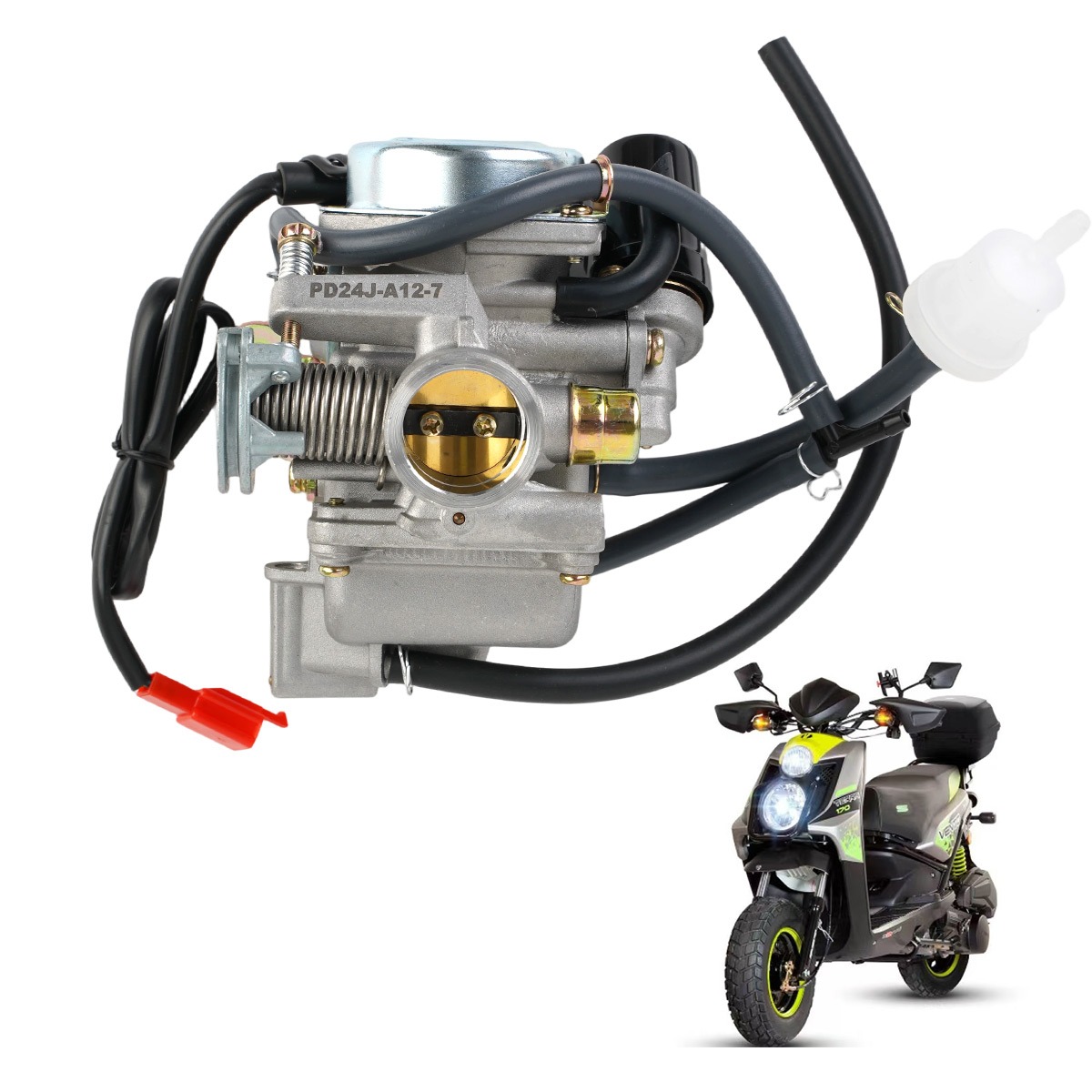 适用于 TERRAS 170 2024 款摩托车的 PD24J 型号化油器总成