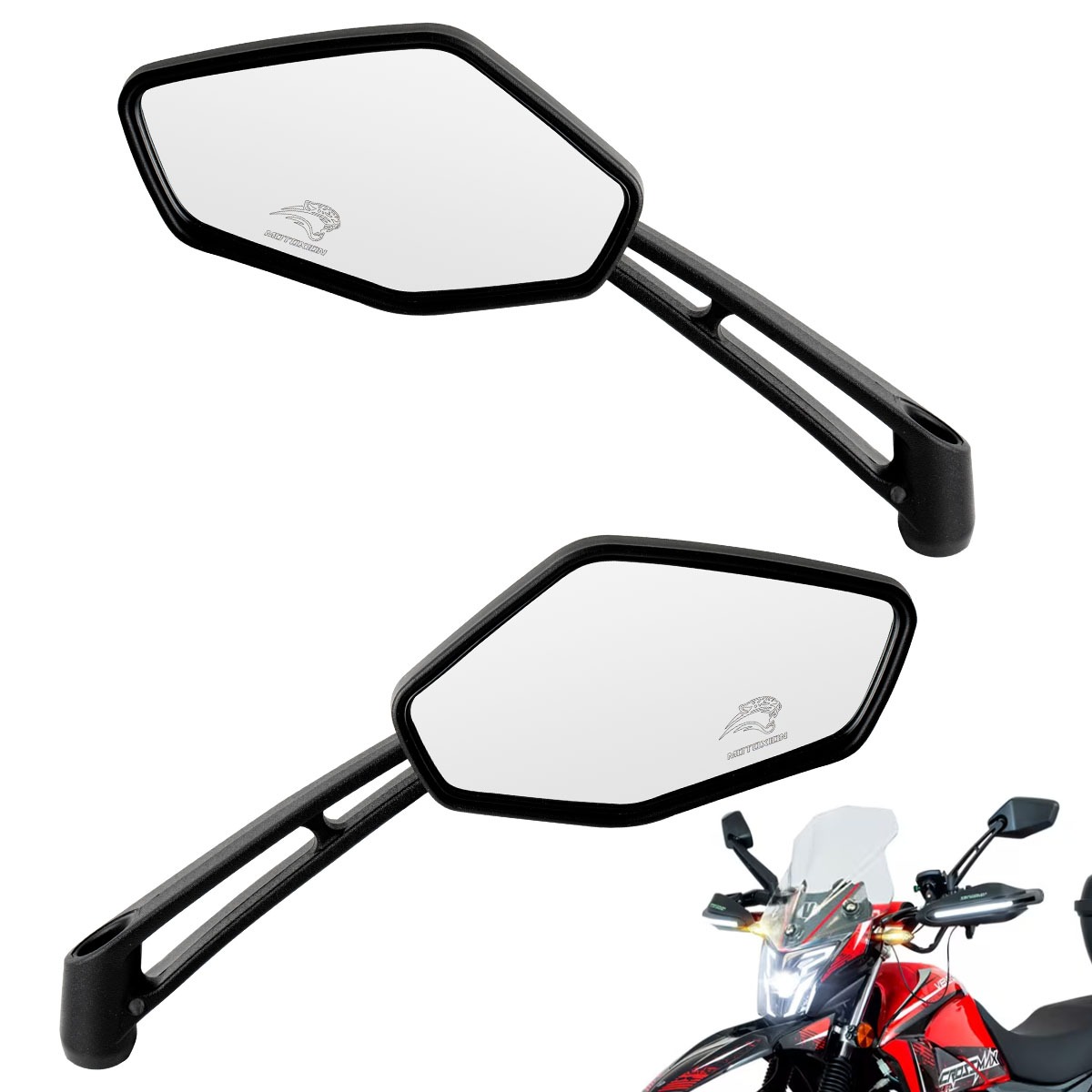 适用于 CROSSMAX250、STARK250、NITROX250 2023 摩托车的后视镜（一对装）