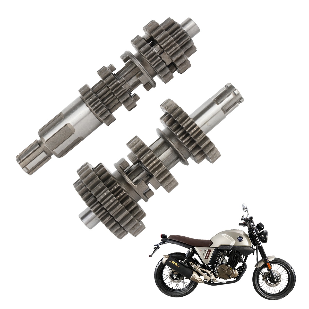 适配 TORNADO250、ROCKETMAN250、WORKMAN250、CYCLONE200 摩托车变速箱主副轴