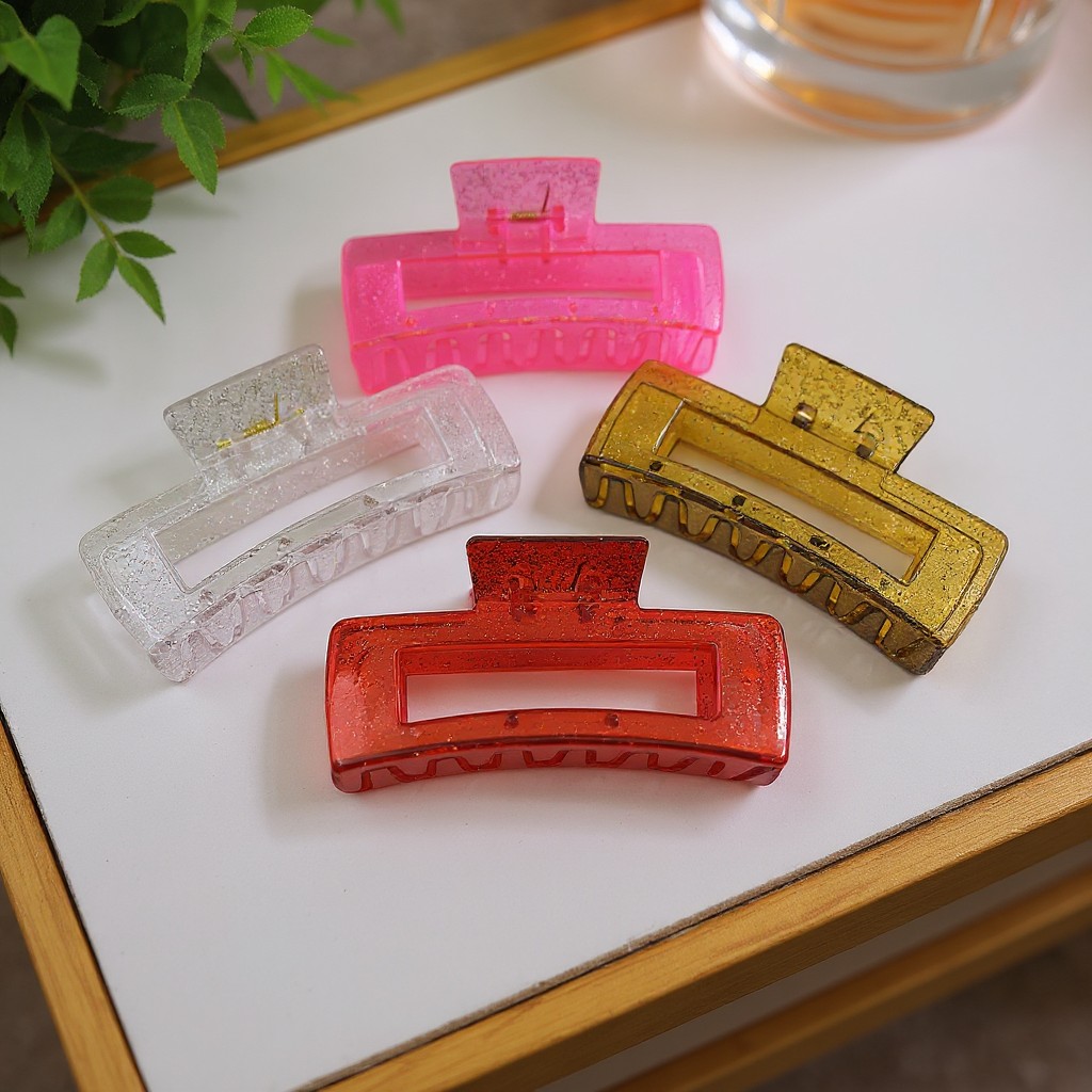 4-Piece Hair Claw Clips - Strong Hold Hair Clips for Women | Non-Slip Grip, Comfortable Design | Suitable for Thick Hair, Buns and Ponytails