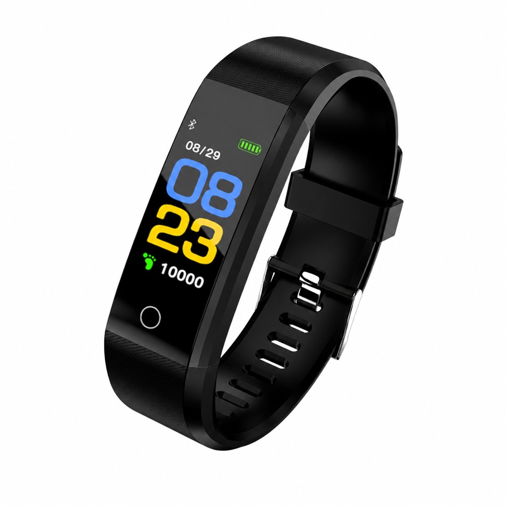 115 Plus color screen smart bracelet, heart rate & blood pressure monitor, IP67 waterproof, multi-sport fitness tracker