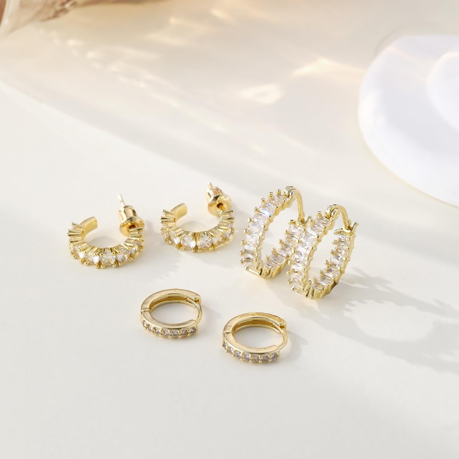 Cubic Zirconia Dome Set, Thick Mini Pointed Dome, Stylish Daily Piercing Jewelry