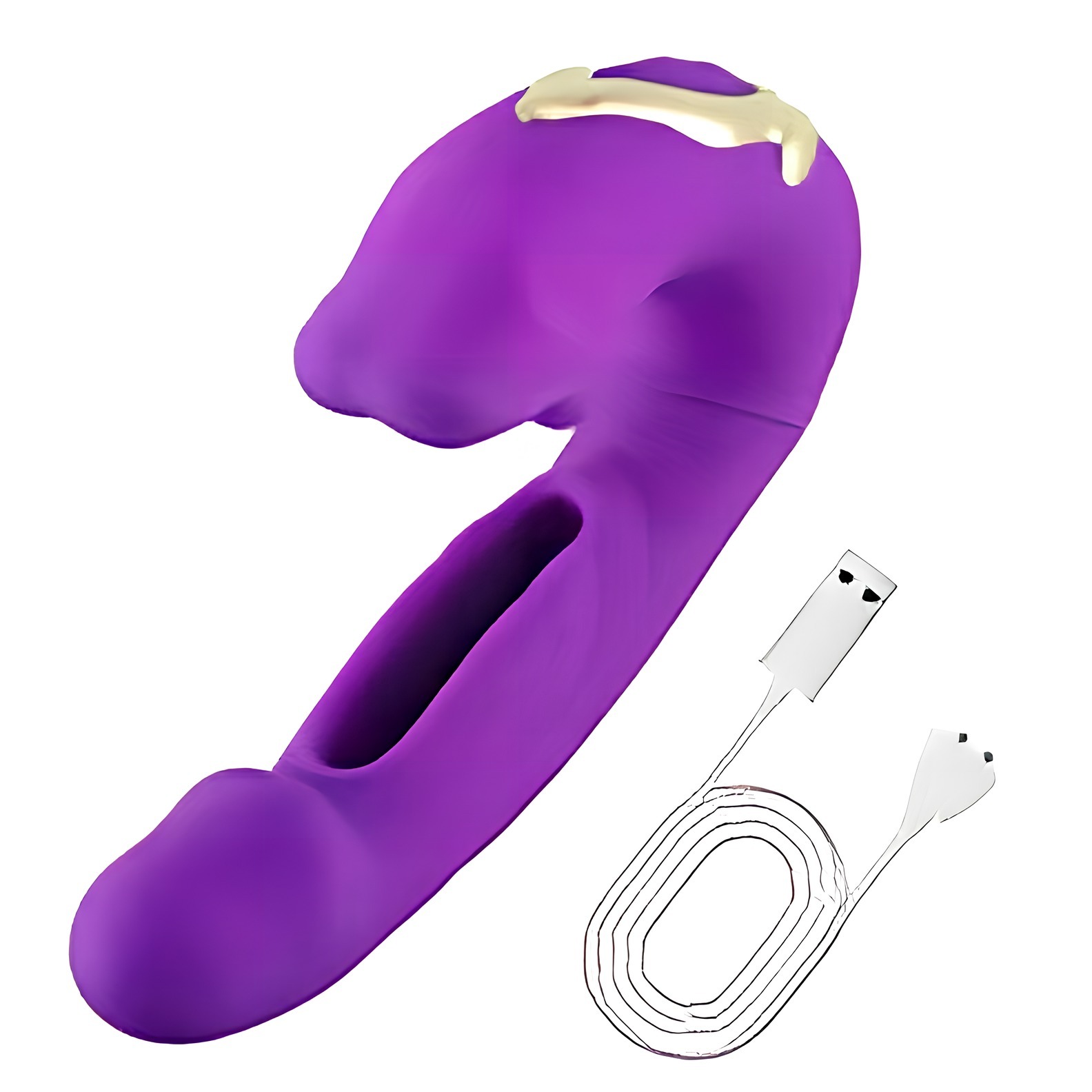 Vibrating thrusting dildo sex toy - Vibrating dildo female sex toy.Rose-colored adult thrusting masturbation toy for women