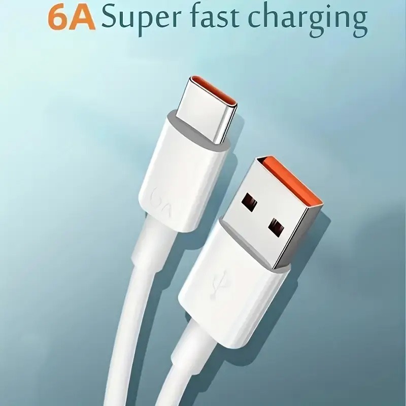 6A fast charging cables are suitable for all devices, charging phones, tablets, and earphones at super speed, and adaptable to office, home, and travel scenarios